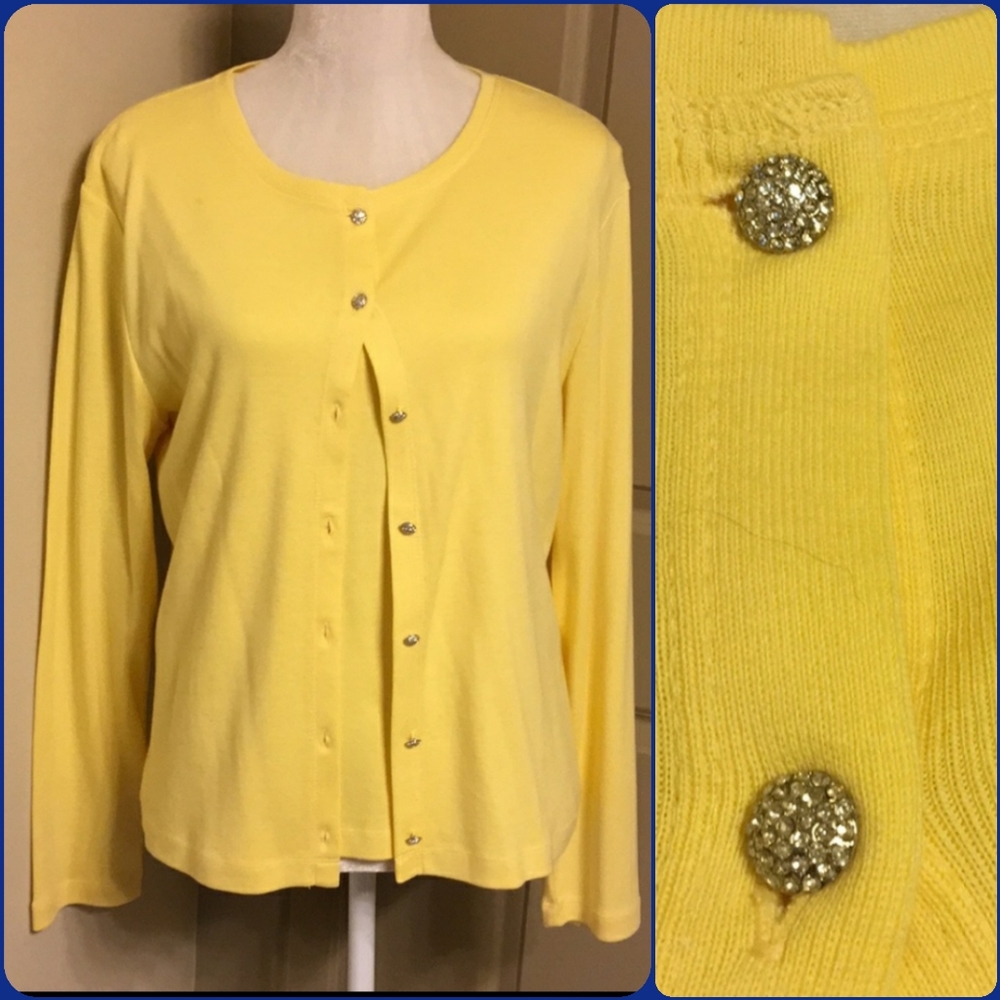 Yellow Cardigan & Shell Set NWOT